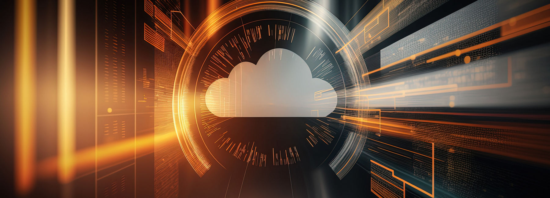 illustration concept of cloud computing service for future, data storage, computing power without direct active that could manage by user, Generative Ai