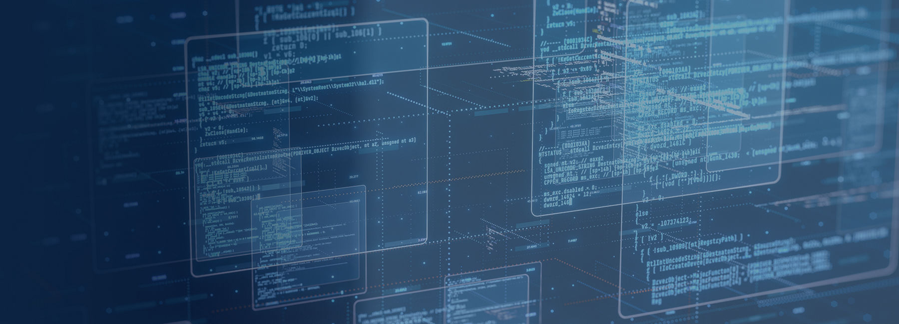 Concept of software code on computer screen, Software Development | DXC Technology