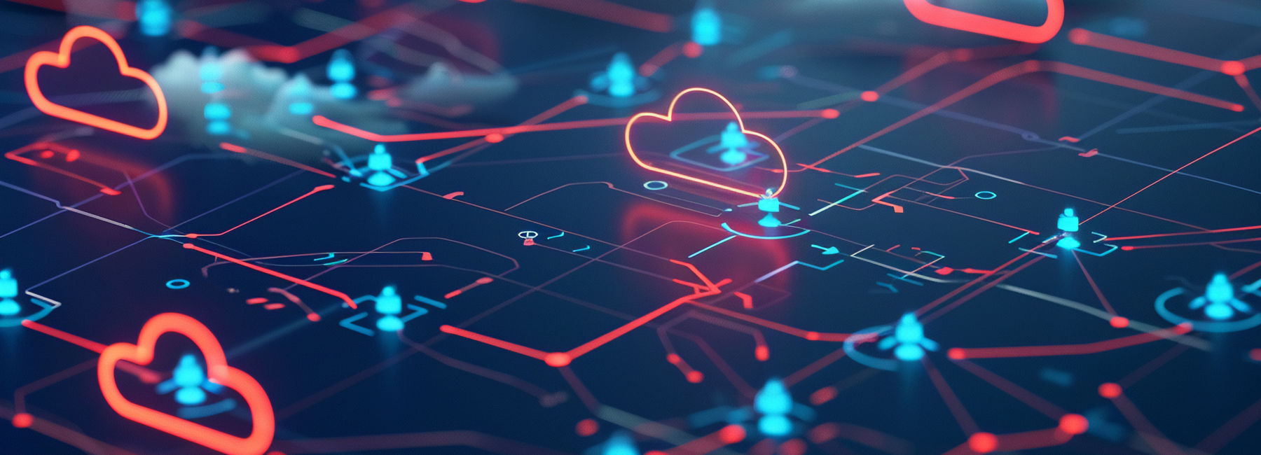 clouds on a circuit board, illustrating DXC supporting Amazon EVS | DXC Technology