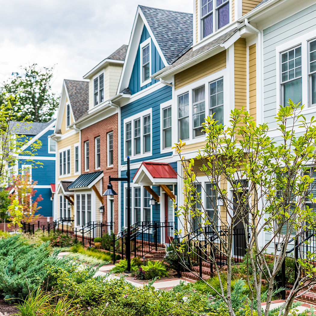 pretty townhouses in a row, IBM | DXC Technology