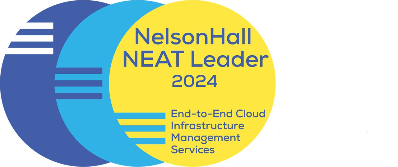 NelsonHall End-to-end cloud infrastructure management services leader badge, Public Cloud| DXC Technology
