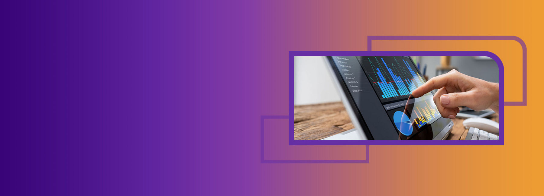 finger pointing to charts on laptop screen, Storage & Backup | DXC Technology