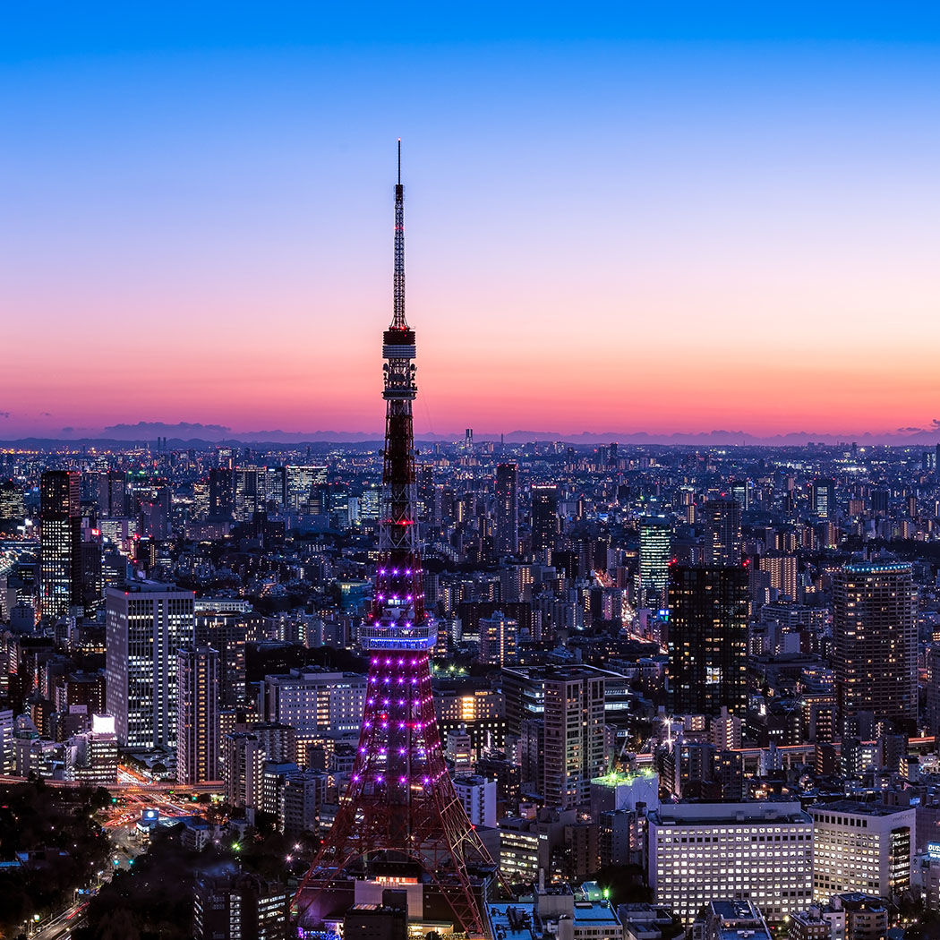 cityscape at night, Dell Technologies | DXC Technology