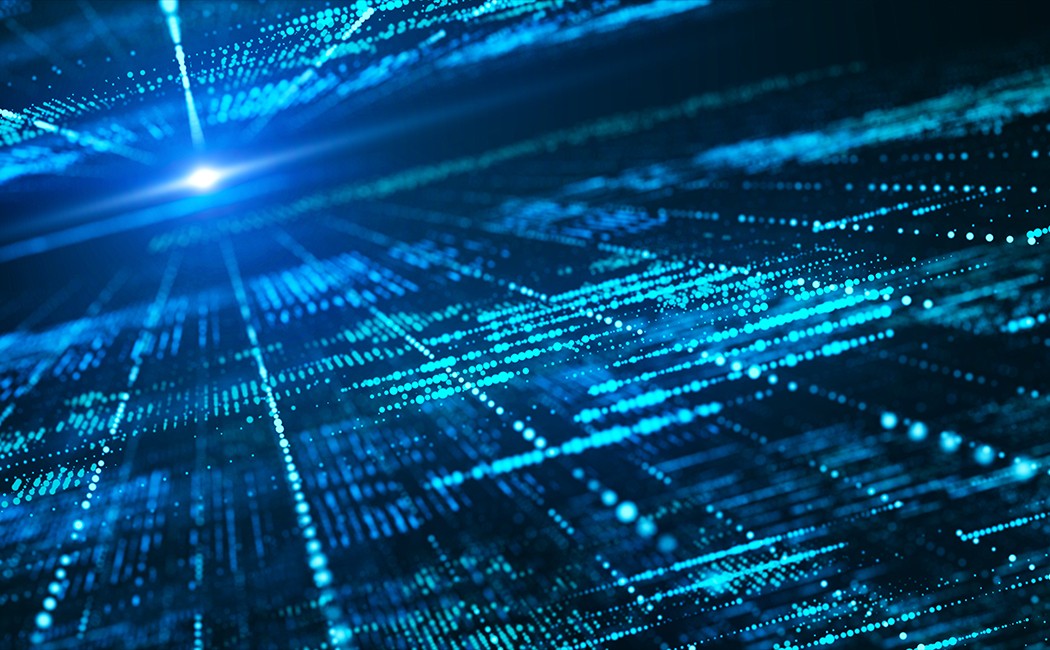 Abstract digital matrix background, Cloud & Infrastructure, DXC Technology