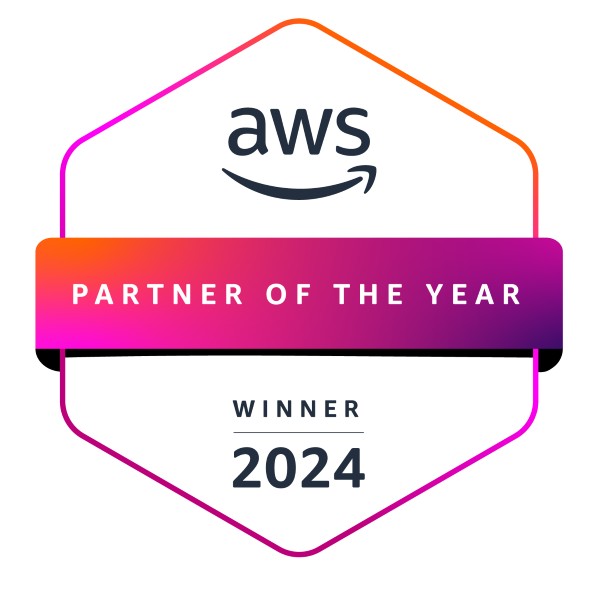 AWS Partner of the year 2024 award badge | DXC Technology