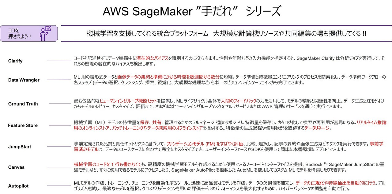 SageMaker ”てだれ”シリーズ