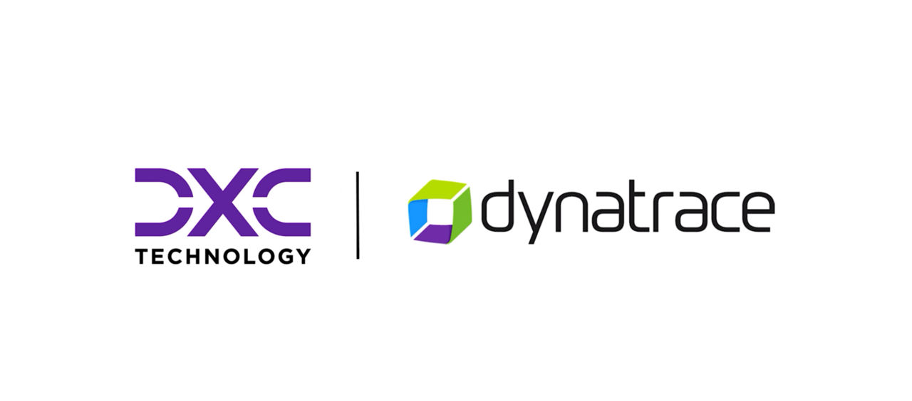 Logo lockup for Dynatrace partnership video | DXC Technology