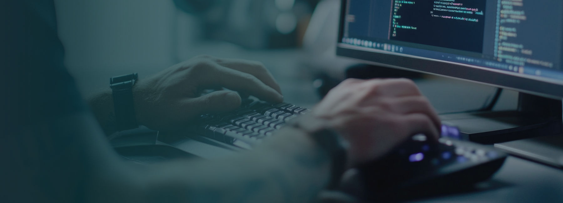 Blue-lit digital highway, autonomous driving, CARIAD | DXC Technology Customer Stories