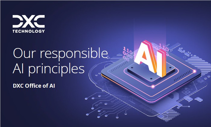 Front cover of Responsible AI principles document - Sustainability is AI’s new frontier | DXC Technology Insights