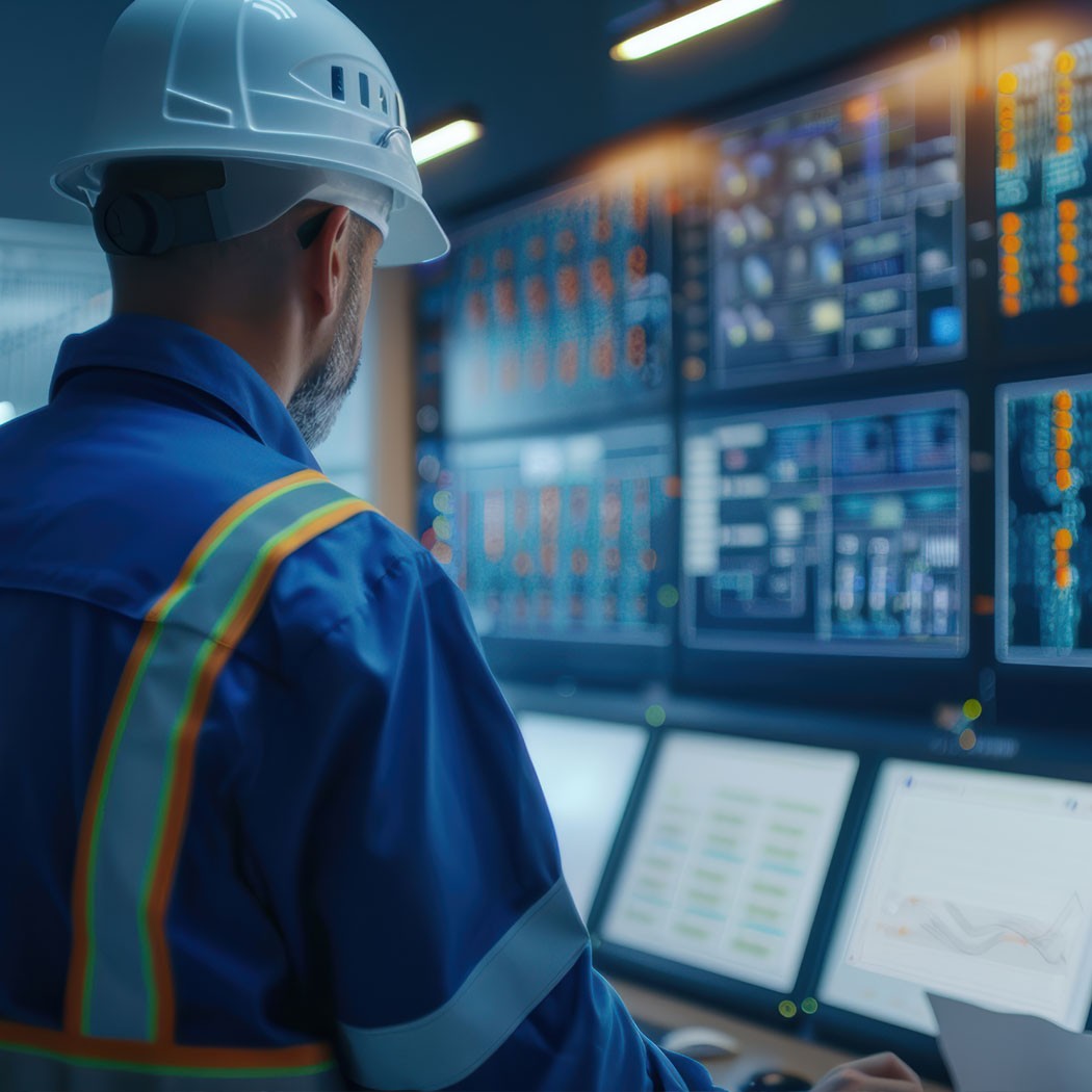 Operator monitoring digital dashboards - AI Readiness: Preparing Your Business for the Future | DXC Technology Insights