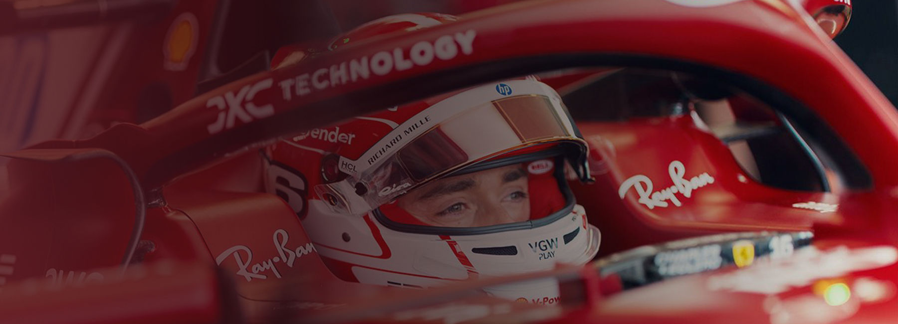 Charles Leclerc in Ferrari Formula 1 racecar, software development for automotive industry | DXC Technology