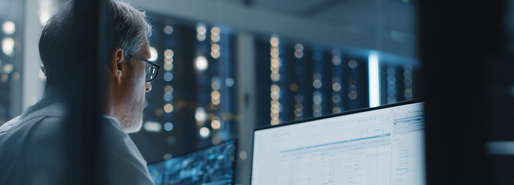 man reviewing cloud operations, Cloud platforms | DXC Technology