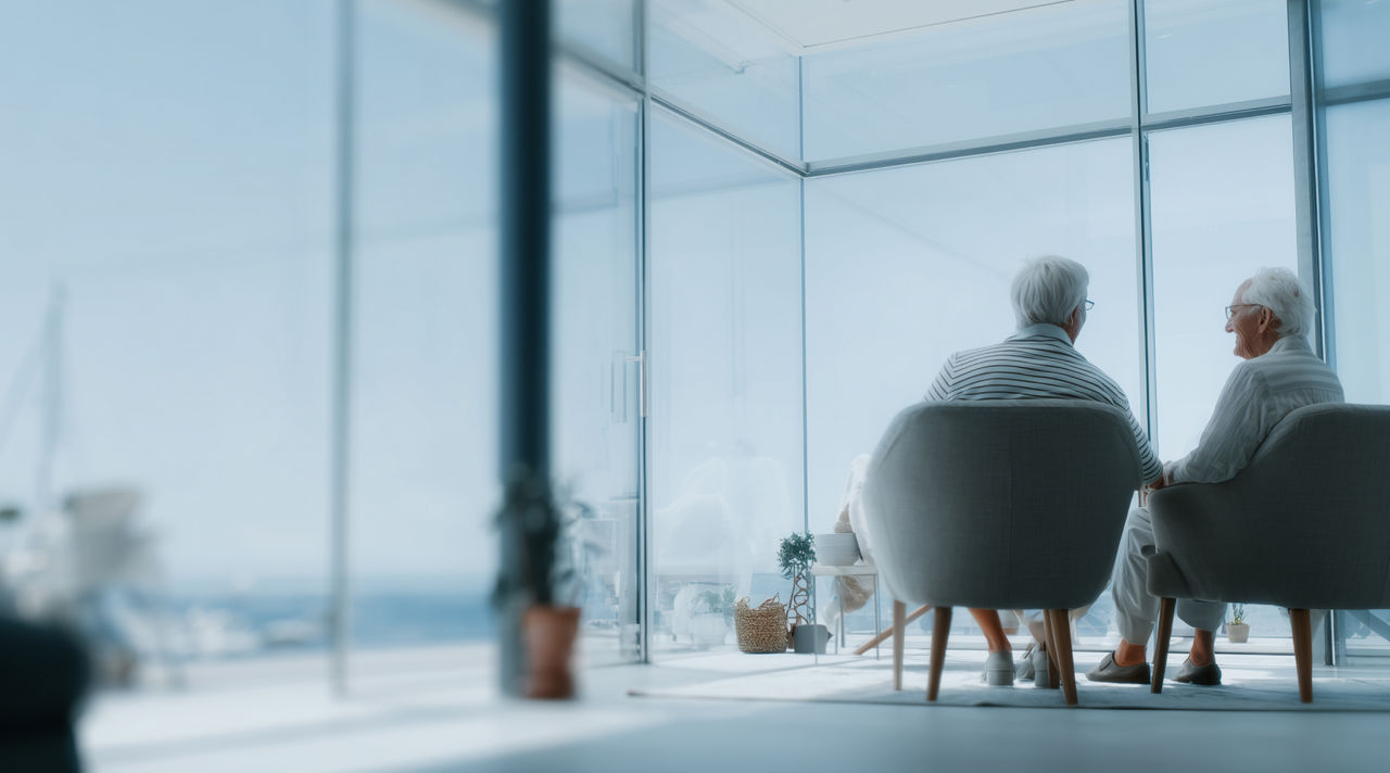 Old couple model standing on money coins, Asset Management, Pensions and Hedge Funds, Financial Services | DXC Technology