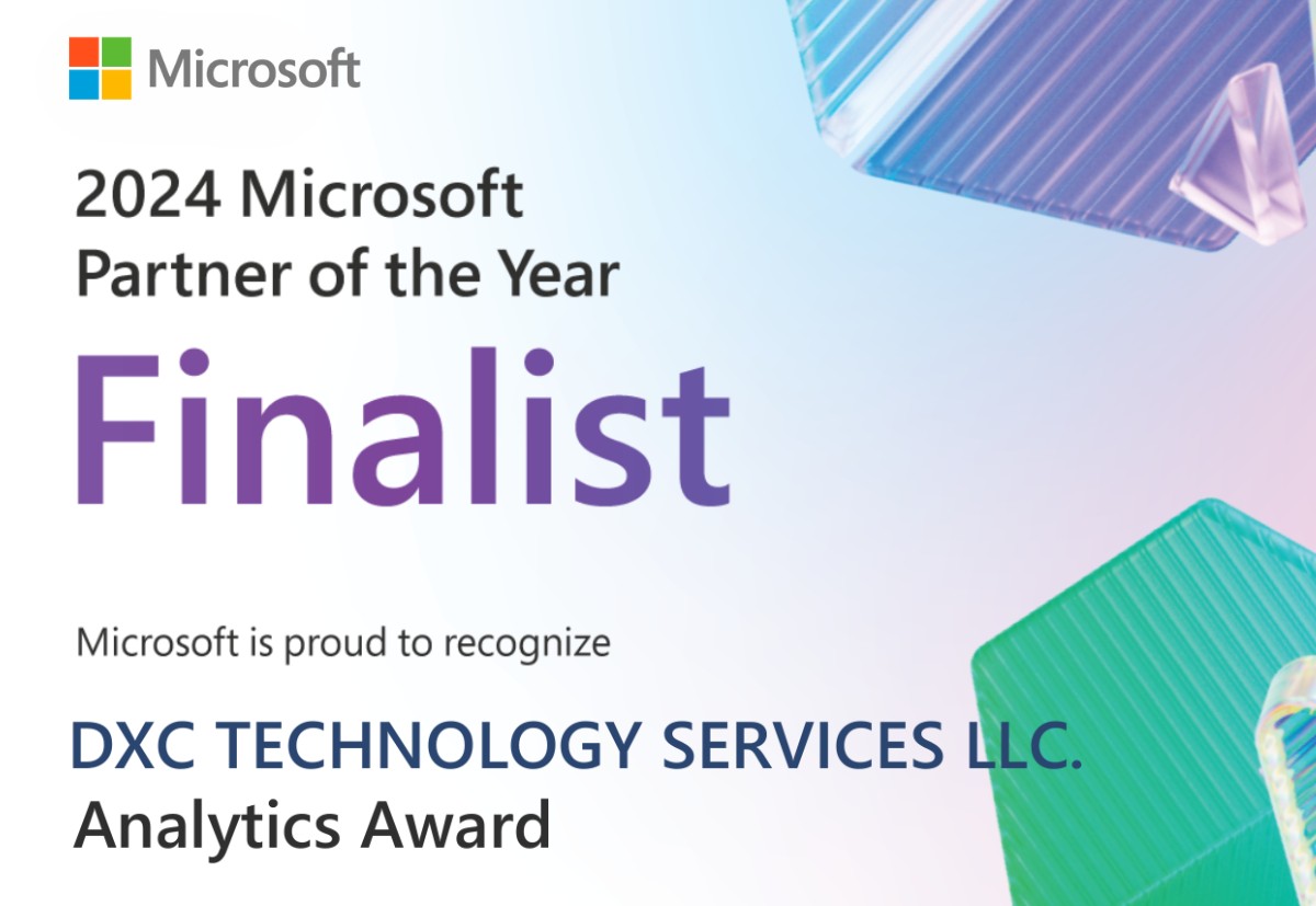 2024 Microsoft Partner of the Year Finalist award, Analytics | DXC Technology