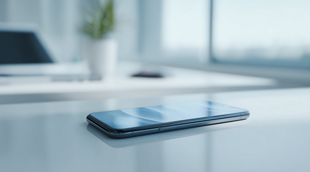 mobile phone resting on a table top, Modern Device Management | DXC Technology