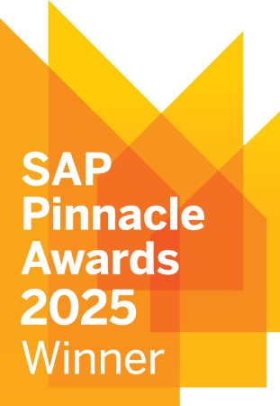  SAP Pinnacle Awards 2025 Winner logo, Partner learning and skills growth | DXC Technology