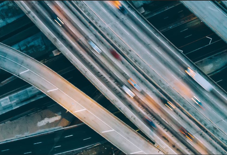 intersecting highways with traffic, VMware | DXC Technology