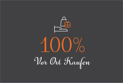 Gutscheinkarten-Motiv 100% vor Ort kaufen