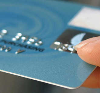 Giving credit card for payment