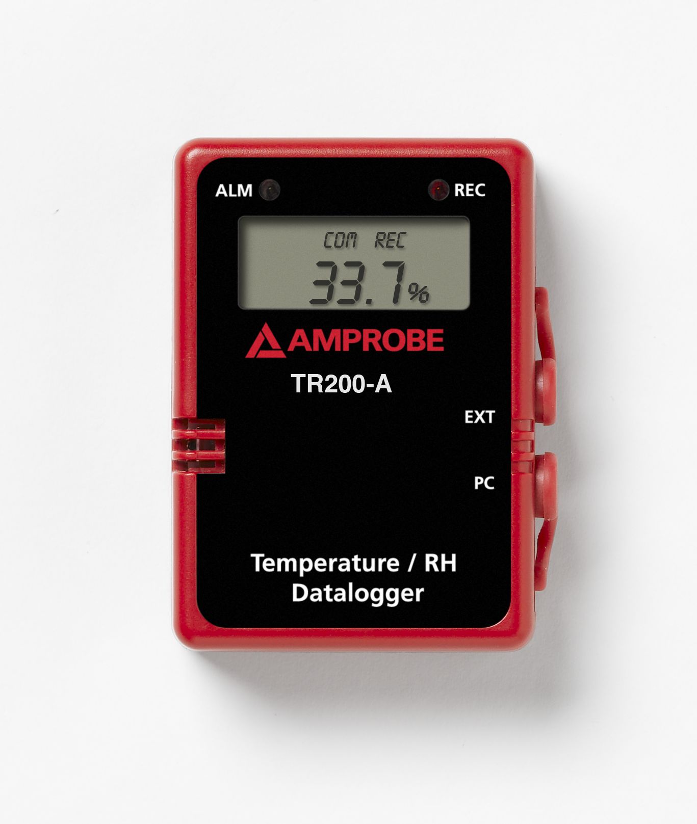 This Amprobe temperature and humidity data logger is designed to monitor indoor air quality in one compact size unit. The housing includes a wall-mount hook for easy installation. It has a large digital triple display and audible and visible alarms. Plus a fast responding sensor and electronics to h