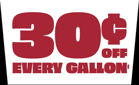 30 cents off every gallon1