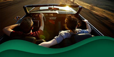 Couple in a convertable