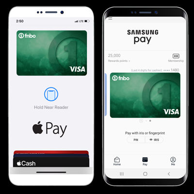 Pic of Phone with FNBO Card in Digital Wallet