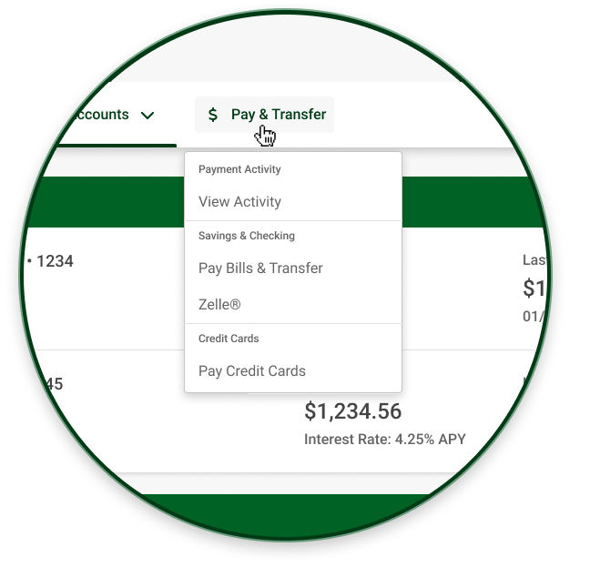 FSB Loomis Online Banking Screenshot Example