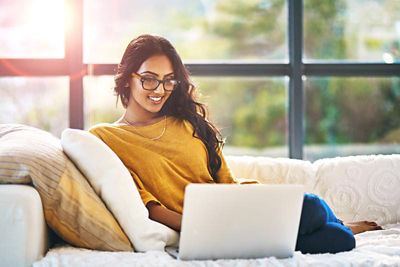 Young woman on her laptop