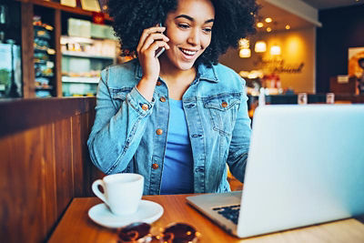 Woman on her laptop