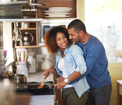 Couple planning financial goals