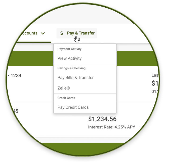 Landmands Online Banking Screenshot Example