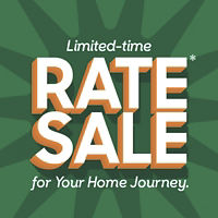 Promotional banner announcing a limited-time mortgage rate sale for your home journey