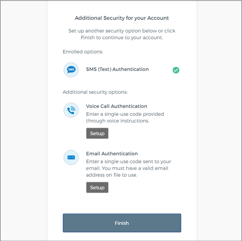 Screenshot of the login process