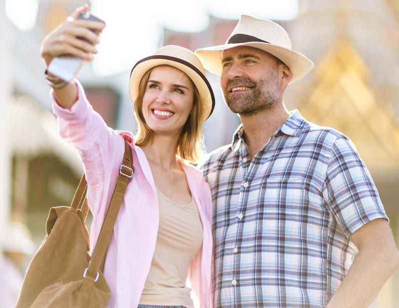 couple taking selfie - Money Market