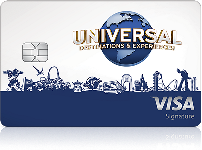 Image of Card Art with silhouette of parks and Universal logo