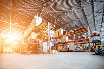 Warehouse full of pallets