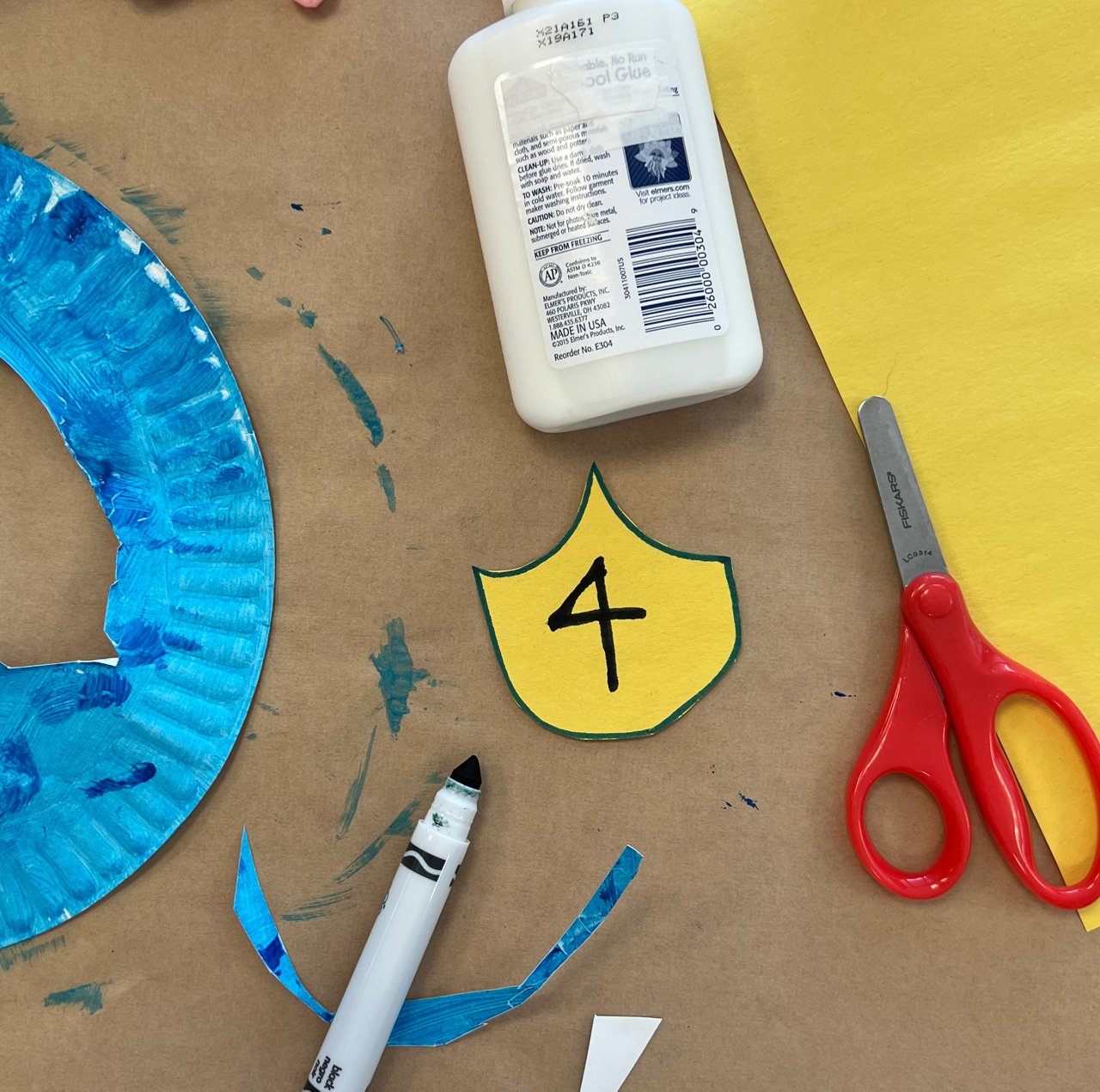 DIY fire helmet craft step five