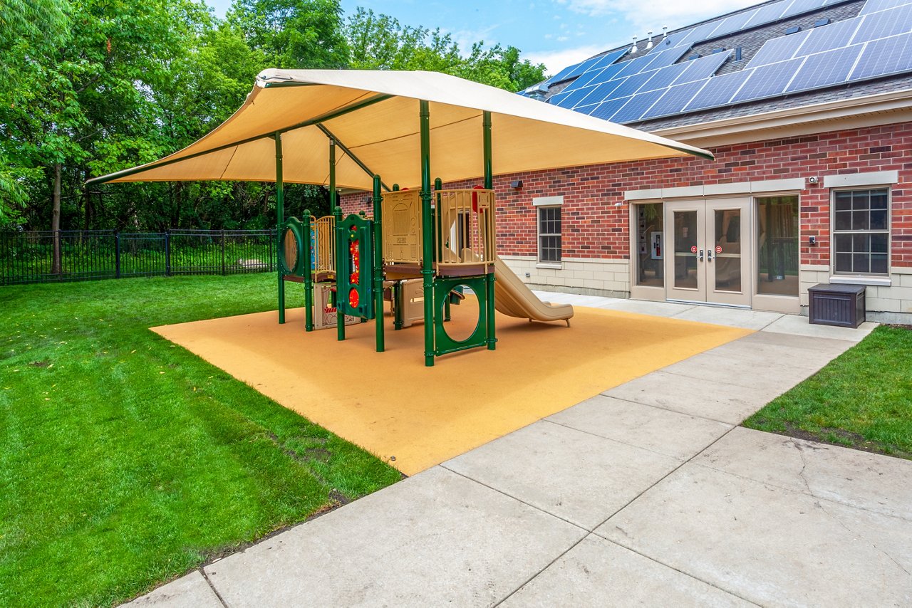Playground of the Goddard school in Vernon Hills Illinois