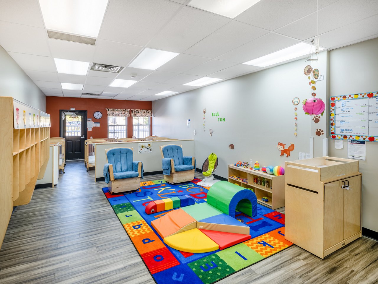 Interior of a Goddard baby play room in Parker Colorado