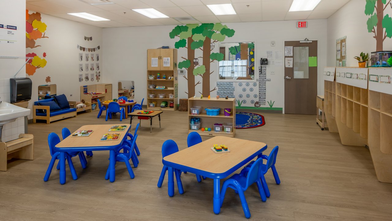 Interior of Goddard classroom in Raleigh North Carolina