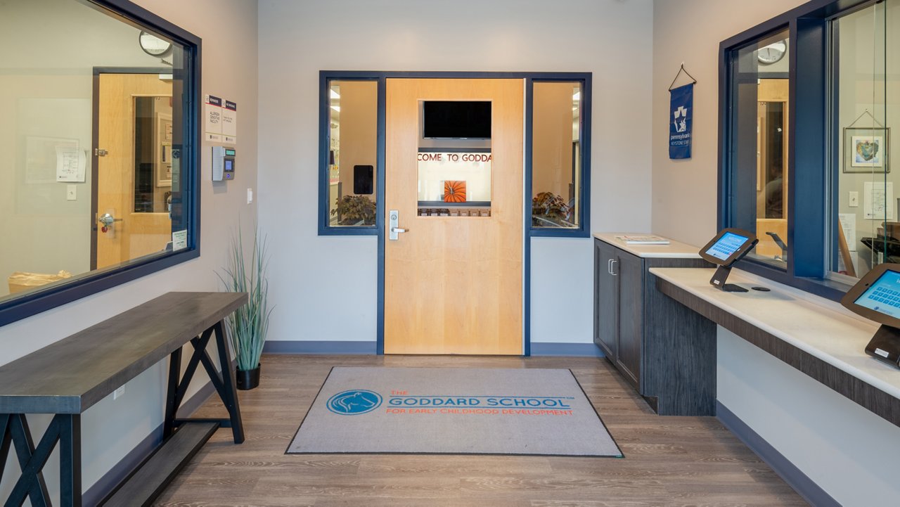 Entrance of the Goddard School in North Huntingdon, Pennsylvania