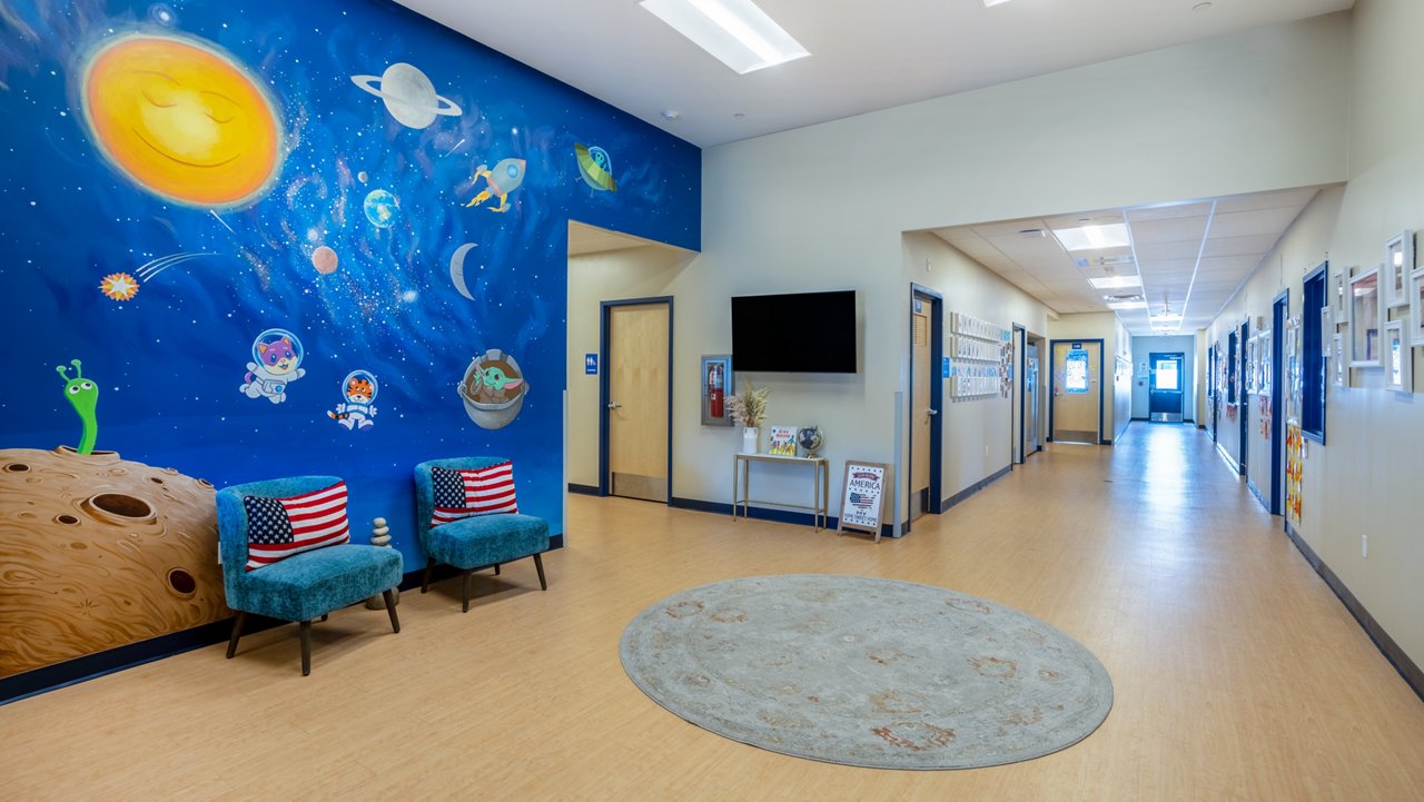 Lobby of the Goddard School in Sudbury Massachusetts