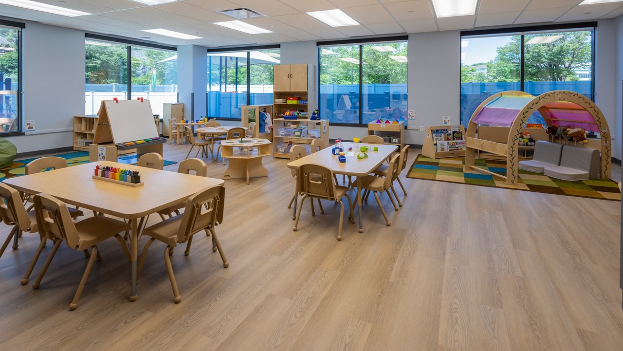 Classroomlayground of the Goddard School in Quincy Massachusetts