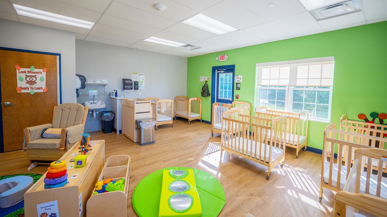 Interior of a Goddard Schools infant classroom in Spring House, PA