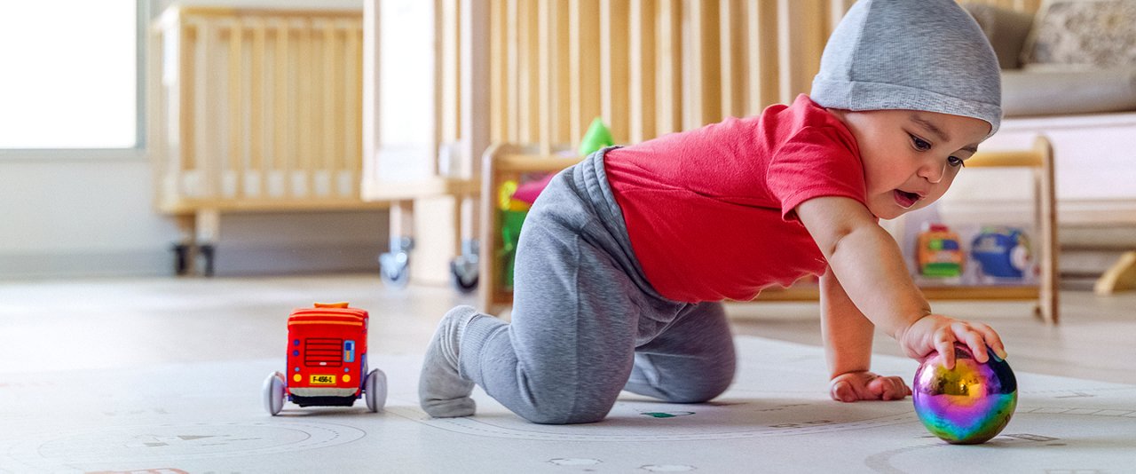 baby crawling