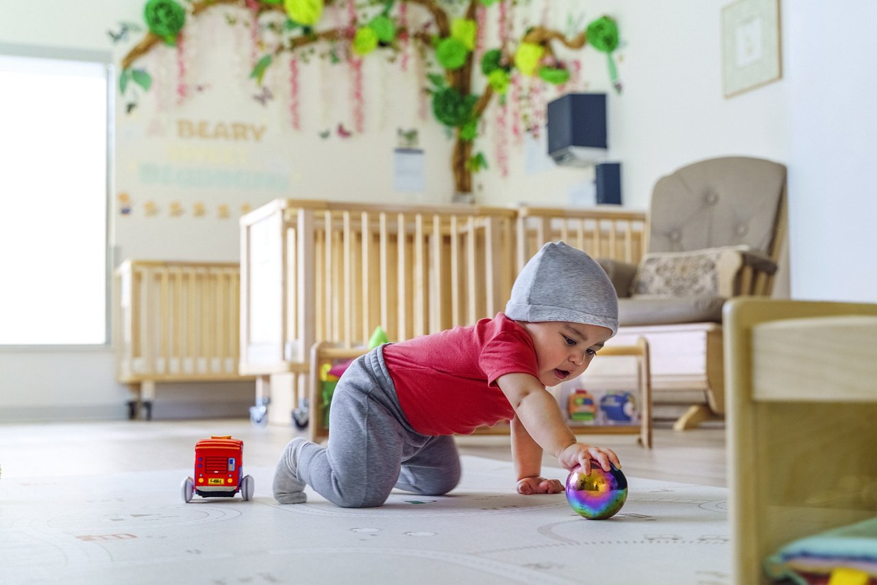 baby crawling