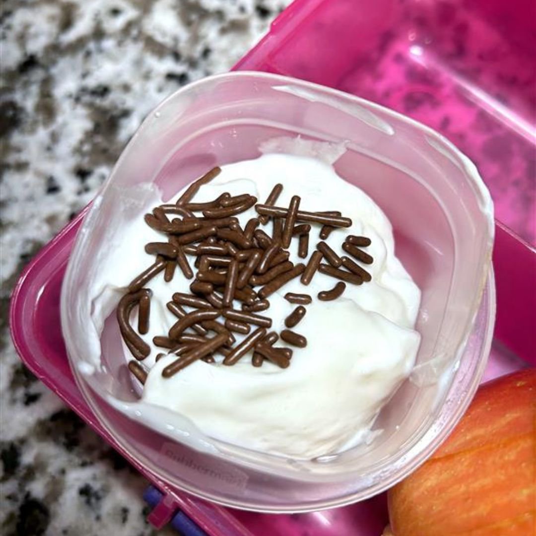 Sprinkles on top of yogurt