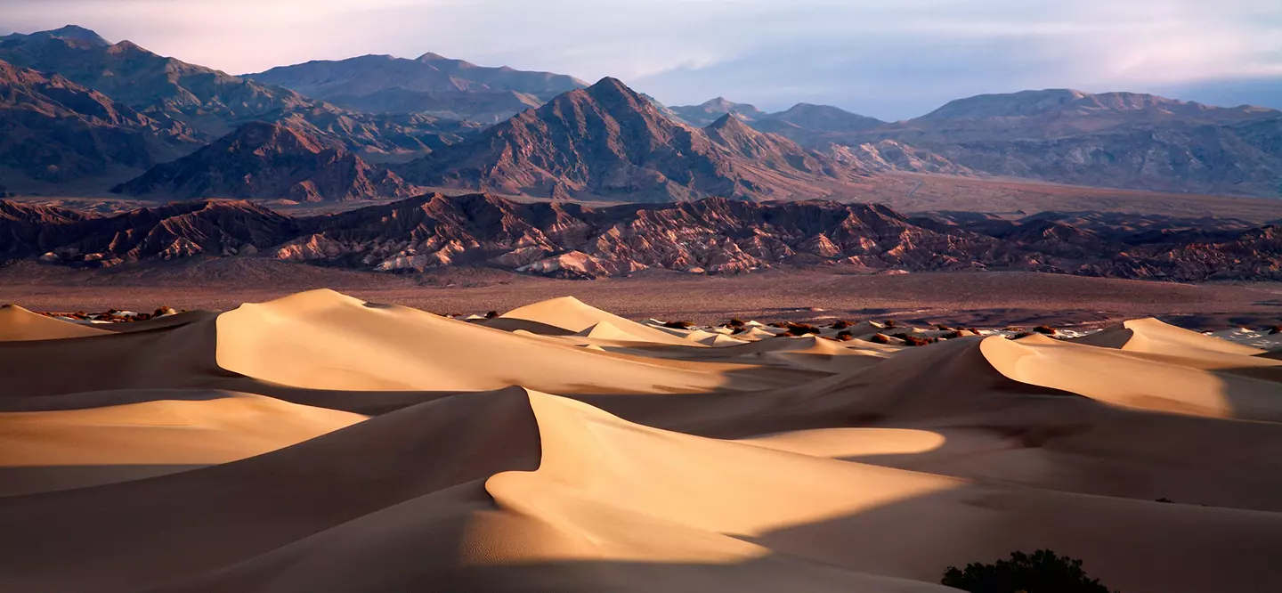 Sand dunes in Death Valley National Park in California.