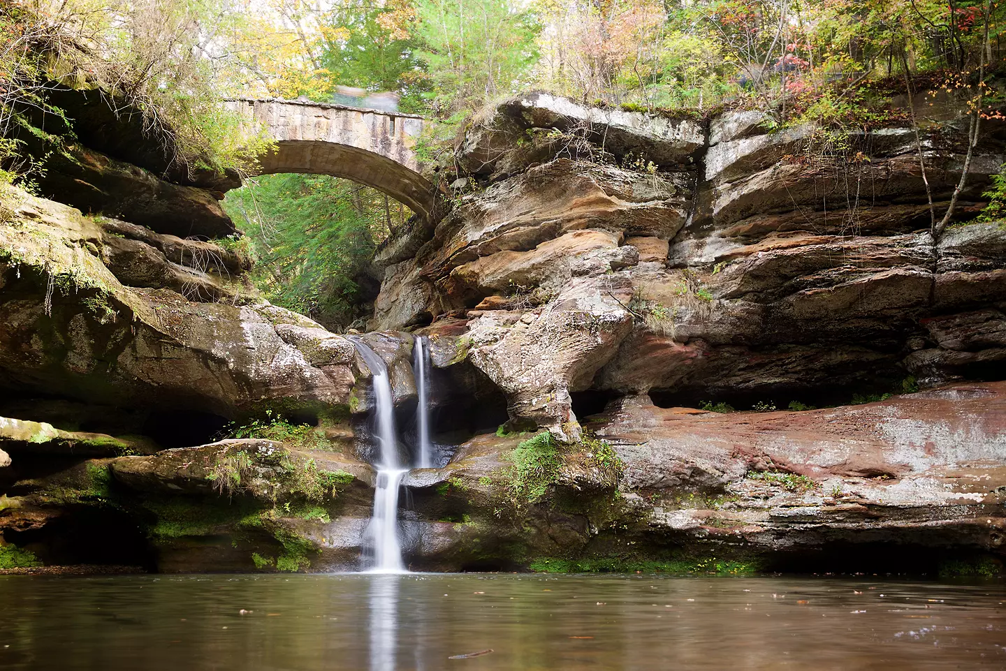 Waterfall in Hocking Hills State Park in Ohio.